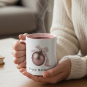 DUSTY ROSE ORNAMENT MUG FOR CHIC HOLIDAYS TASSE