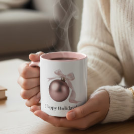 DUSTY ROSE ORNAMENT MUG FOR CHIC HOLIDAYS TASSE