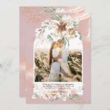 Dusty Rose Pampas Grass Floral FOTO DANKE