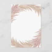 Dusty rose pampas grass thank you card einladung (Rückseite)