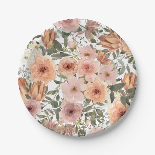 Dusty Rose Pappteller (Vorderseite)