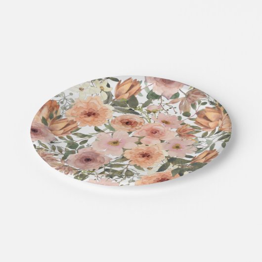 Dusty Rose Pappteller (Schrägansicht)