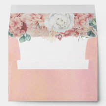 Dusty Rose Peach and Blush Floral Elegant