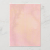 Dusty Rose Peach Floral Wedding Information Begleitkarte (Rückseite)