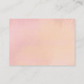 Dusty Rose Peach Floral Wedding Website Card Visitenkarte (Rückseite)