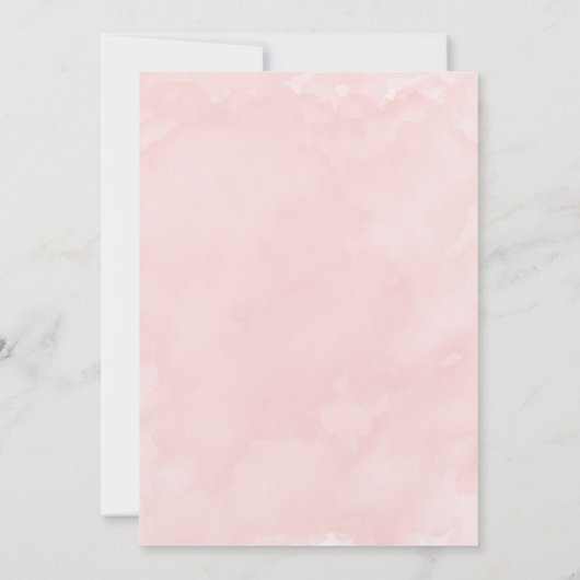 Dusty Rose Peony Ice Creme Cone Brautparty Einladung (Rückseite)