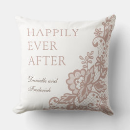 Dusty Rose personalisiert Hochzeitswolle Kissen