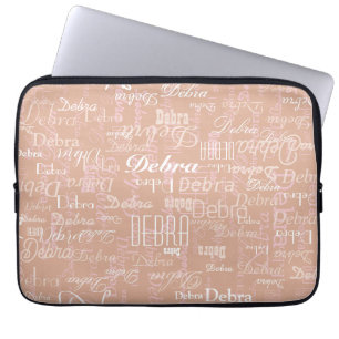 Dusty Rose Personalisiert Name überdruckt Laptopschutzhülle