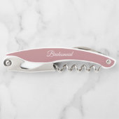 Dusty Rose Personalisiert Wedding Bridesmaid Kellnermesser (Vorderseite)