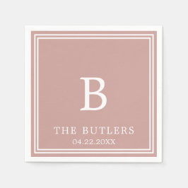 Dusty Rose Personalisiert Wedelcocktail Napkins Serviette