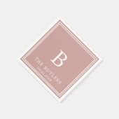 Dusty Rose Personalisiert Wedelcocktail Napkins Serviette (Ecke)