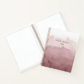 Dusty Rose Personalisierte Aquarellschrift Sketch Notizblock (Innenseite)