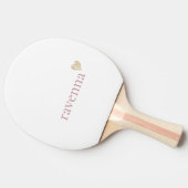 Dusty Rose Personalized Name Gold Leopard Heart Tischtennis Schläger (Seitenansicht)