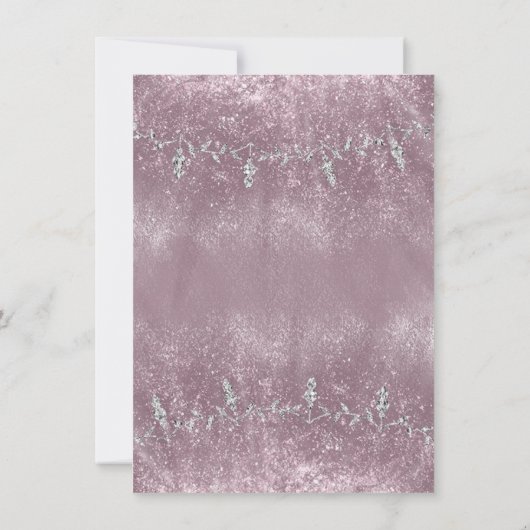 Dusty Rose Pink Blush Dress Quinceanera Party Einladung (Rückseite)