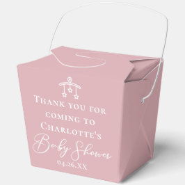 Dusty Rose Pink Chic Custom Baby Shower Fortune Geschenkschachtel