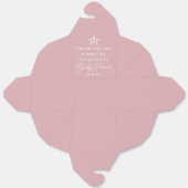 Dusty Rose Pink Chic Custom Baby Shower Fortune Geschenkschachtel (Ungefaltet)