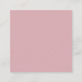 Dusty Rose Pink Feminine QR Code Wedding RSVP Begleitkarte (Rückseite)