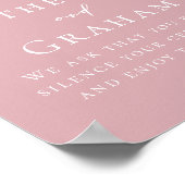 Dusty Rose Pink Feminine Typografy Wedding Poster (Ecke)
