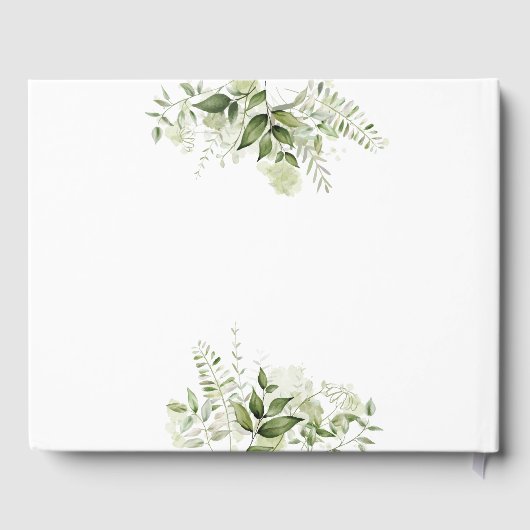 Dusty Rose Pink Greenerity Letter Baby Dusche Gästebuch (Rückseite)