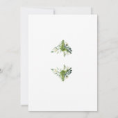 Dusty Rose Pink Greenery Monogram Confirmation Einladung (Rückseite)