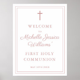 Dusty Rose Pink Heilige Kommune Begrüßungszeichen Poster