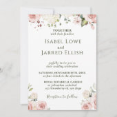 Dusty Rose Pink in einer Hochzeitseinladung Einladung (Vorderseite)