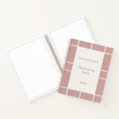 Dusty rose pink ivory grid business notizblock (Innenseite)