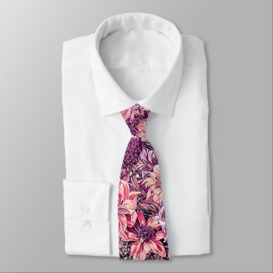 Dusty Rose Pink Lachs Rose Gold Garden Blume Krawatte