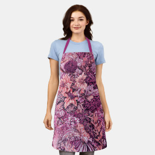 Dusty Rose Pink Lachs Rose Gold Garden Blume Schürze