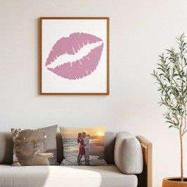 Dusty Rose Pink Lipstick Lippen Poster