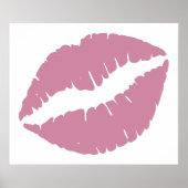 Dusty Rose Pink Lipstick Lippen Poster (Vorne)