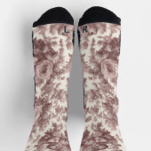 Dusty Rose Pink Marble Toile Crew Socken - Fit (Oben)