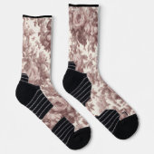 Dusty Rose Pink Marble Toile Crew Socken - Fit (Rechts)