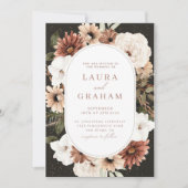 Dusty Rose Pink Mauve Gold Grüne Blumenzwiebelhoch Einladung (Vorderseite)