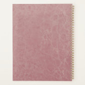 Dusty Rose Pink Moderne Marmormonogramm Planer (Rückseite)