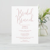 Dusty Rose Pink Modernes Script Bridal Bunch Dusch Einladung (Stehend Vorderseite)