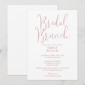 Dusty Rose Pink Modernes Script Bridal Bunch Dusch Einladung (Vorne/Hinten)