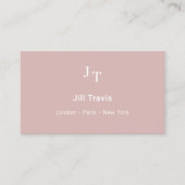 Dusty rose pink neutral QR code Business Card Visitenkarte (Vorderseite)