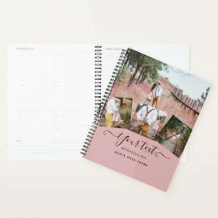 Dusty Rose Pink Newlyweds Wedding FOTO Gift Planer