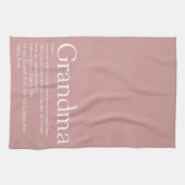 Dusty Rose Pink Oma Granny Definition Geschirrtuch (Horizontal)