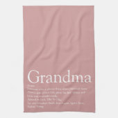 Dusty Rose Pink Oma Granny Definition Geschirrtuch (Vertikal)