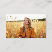 Dusty Rose Pink QR Foto Monogramm Visitenkarte (Rückseite)