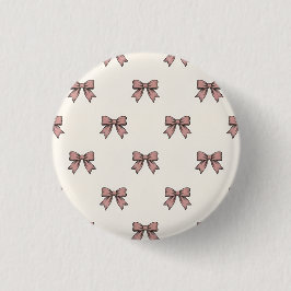 Dusty Rose Pink Ribbon Bows Coquette Birthday Part Button