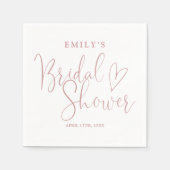 Dusty Rose Pink Script Kalligrafy Brautparty Serviette (Vorderseite)