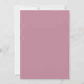 Dusty Rose Pink Script Simple Womens 50. Geburtsta Einladung (Rückseite)