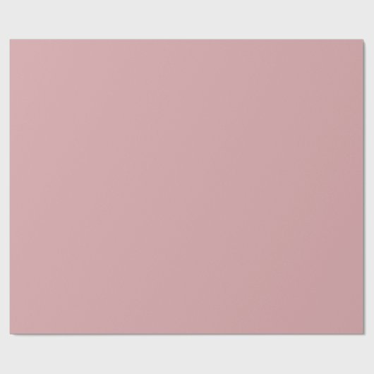 Dusty Rose Pink Solid Geschenkpapier (Flach)