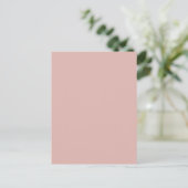 Dusty Rose Pink Solid Trend Hintergrund Postkarte (Stehend Vorderseite)