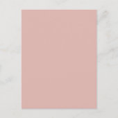 Dusty Rose Pink Solid Trend Hintergrund Postkarte (Vorderseite)