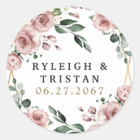 Dusty Rose Pink und Gold Blumengrün Hochzeit