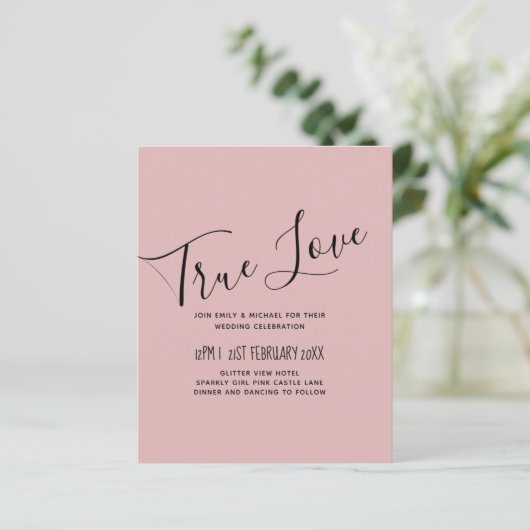 Dusty Rose Pink Wedding (Stehend Vorderseite)